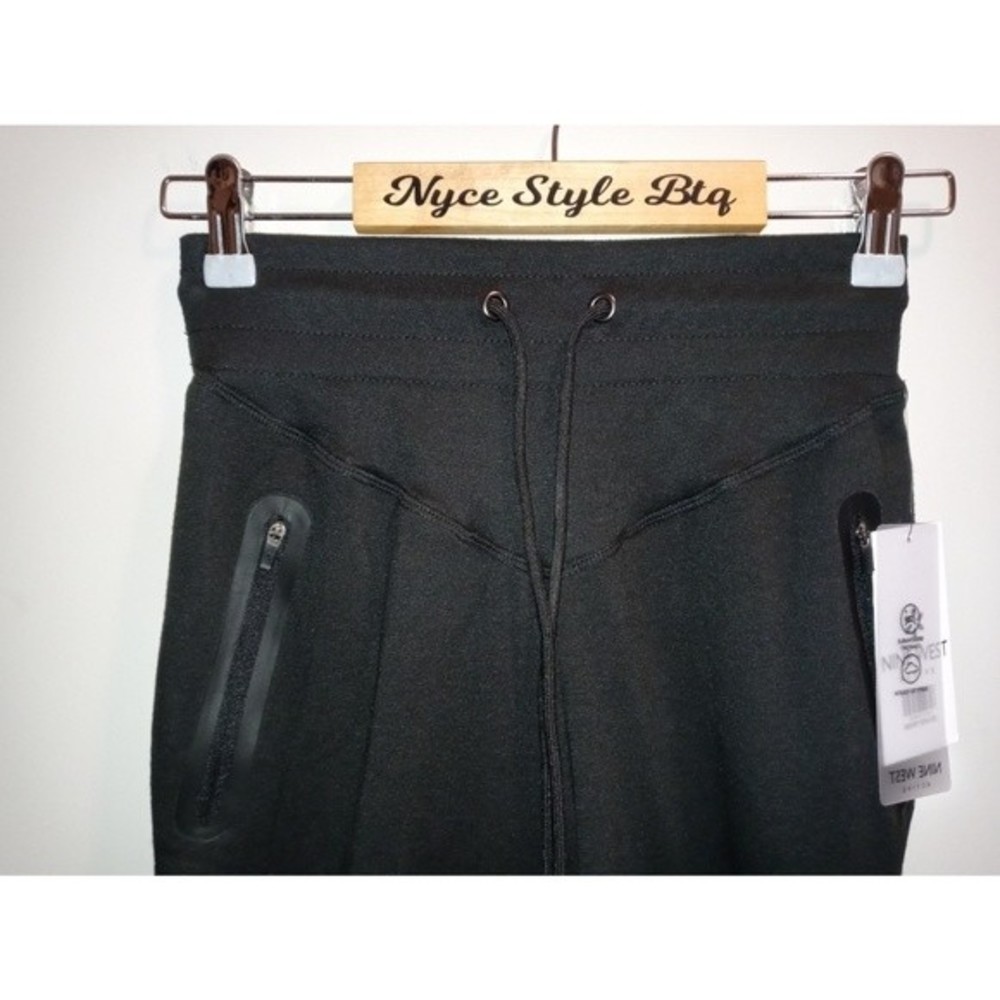 Nine West Active Wear French Terry Black Joggers NWT - Picture 7 of 9